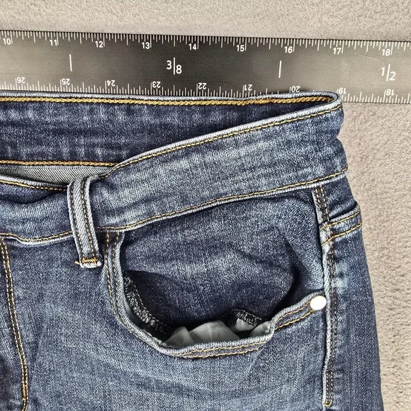 Judy Blue Shorts Womens 2XL Plus Stretch Blue Denim Bermuda Relaxed Summer - Picture 5 of 9